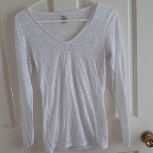 Sheer white long sleeve tshirt